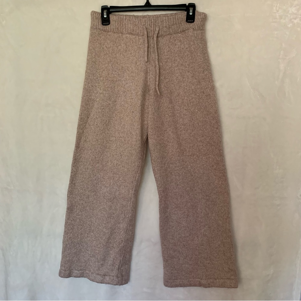 Forever 21 Knit Pants, Wide Straight Leg, Color Beige, Size L